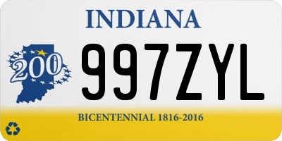 IN license plate 997ZYL