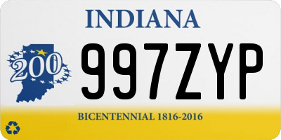 IN license plate 997ZYP