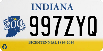 IN license plate 997ZYQ