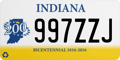 IN license plate 997ZZJ