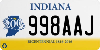 IN license plate 998AAJ