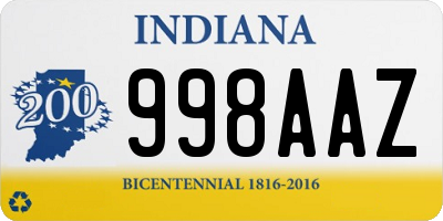 IN license plate 998AAZ