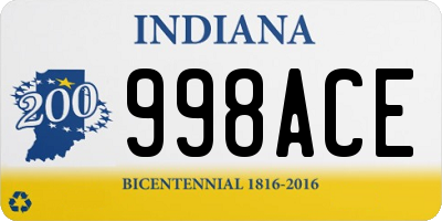 IN license plate 998ACE