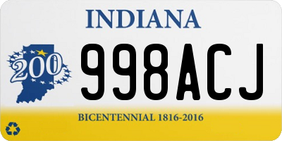 IN license plate 998ACJ