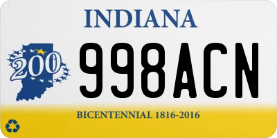 IN license plate 998ACN