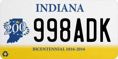 IN license plate 998ADK