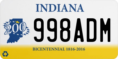 IN license plate 998ADM