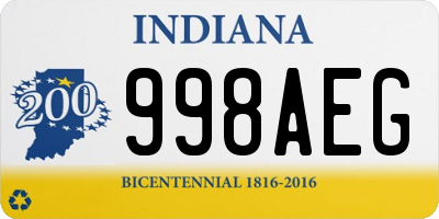 IN license plate 998AEG