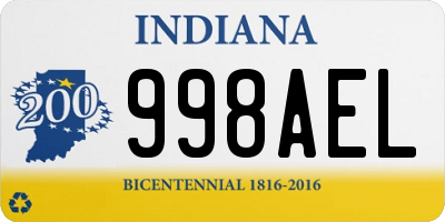 IN license plate 998AEL