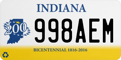 IN license plate 998AEM