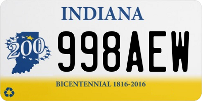 IN license plate 998AEW