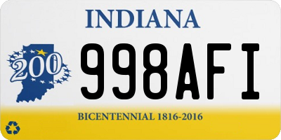 IN license plate 998AFI