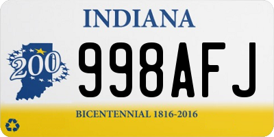 IN license plate 998AFJ