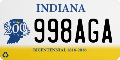 IN license plate 998AGA