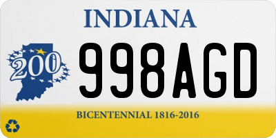 IN license plate 998AGD