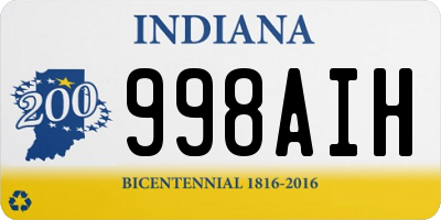 IN license plate 998AIH