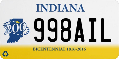 IN license plate 998AIL