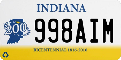 IN license plate 998AIM