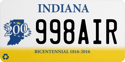 IN license plate 998AIR