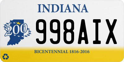 IN license plate 998AIX