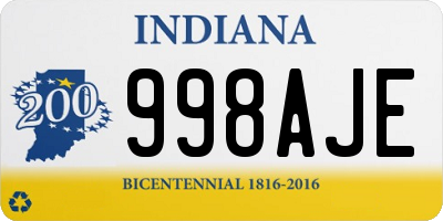 IN license plate 998AJE