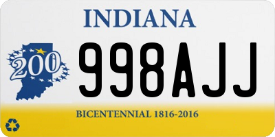 IN license plate 998AJJ