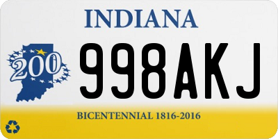 IN license plate 998AKJ