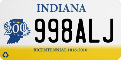 IN license plate 998ALJ