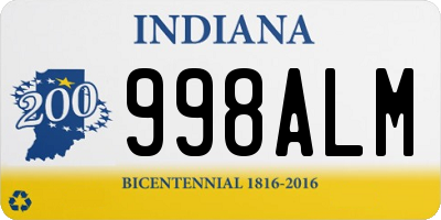 IN license plate 998ALM