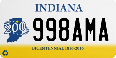 IN license plate 998AMA