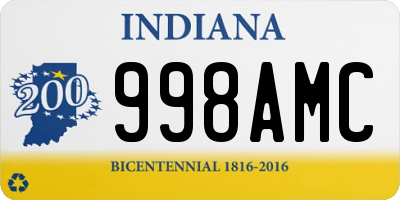 IN license plate 998AMC