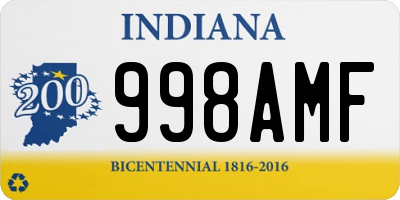 IN license plate 998AMF