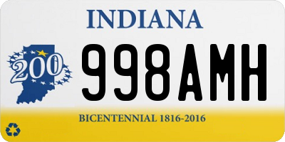 IN license plate 998AMH