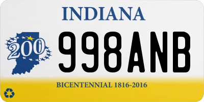 IN license plate 998ANB