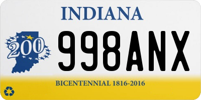 IN license plate 998ANX