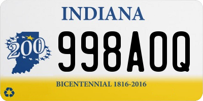 IN license plate 998AOQ