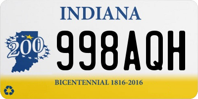 IN license plate 998AQH