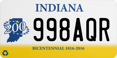 IN license plate 998AQR