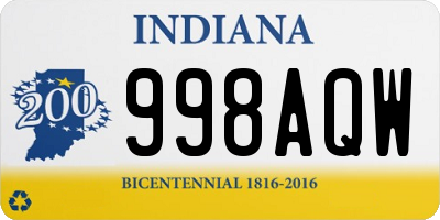 IN license plate 998AQW