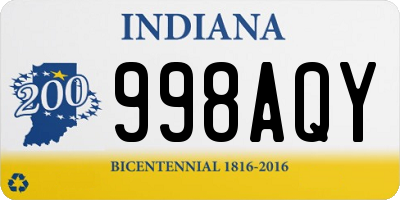 IN license plate 998AQY