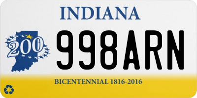 IN license plate 998ARN