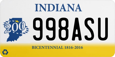 IN license plate 998ASU