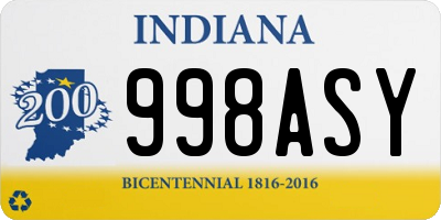 IN license plate 998ASY
