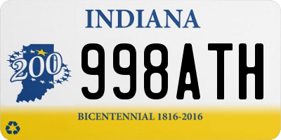 IN license plate 998ATH