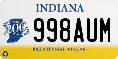 IN license plate 998AUM