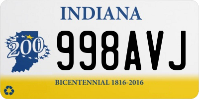 IN license plate 998AVJ