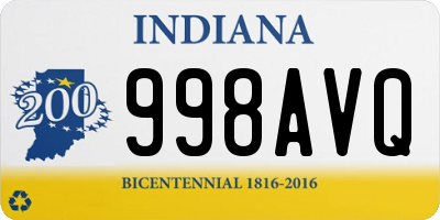 IN license plate 998AVQ