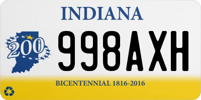 IN license plate 998AXH