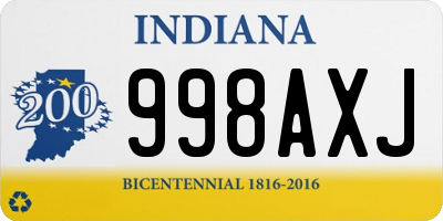 IN license plate 998AXJ