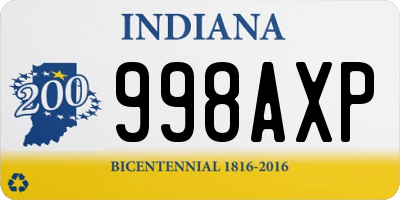 IN license plate 998AXP